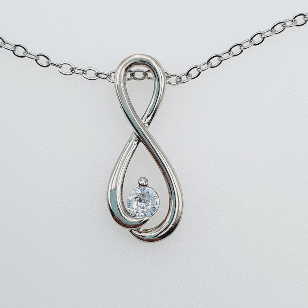 "Round Cut diamond Eternal Infinity Wedding Choker Necklace, GPMB1567 - Picture 6 of 6